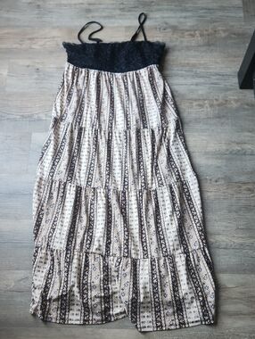 Boho Maxi with Black Lace